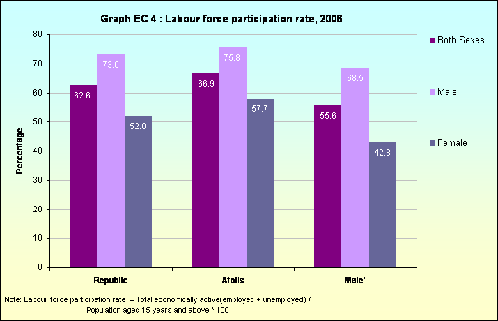 Graph EC 4 : Labour force participation rate, 2006